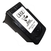 Canon Pg512 Pg510 Negro Cartucho Tinta Remanufacturado - Muestra Nivel Tinta