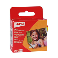 Apli Pack De 250 Tacks Autoadhesivos Doble Cara 12X16mm - Ideal Para Fotos, Scrapbooking Y Manualidades - Libre De Acidos