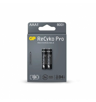 Gp Recyko Pro Pack De 2 Pilas Recargables 800Mah Aaa 1.2V - Precargadas - Ciclo De Vida: Hasta 1.500 Veces