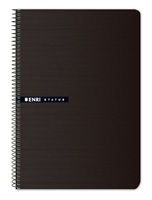 Enri Status 4 Tapa Dura Cuaderno Espiral 4X4 - 100 Hojas - Color Negro