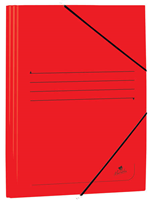 Mariola Carpeta De Carton Estucado Con Solapas Folio 500Gr M2 - Medidas 34X25x1cm - Cierre Con Goma Elastica - Color Rojo