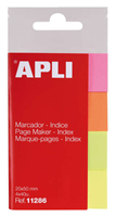 Apli Pack De 160 Indices Adhesivos De Papel 50X20mm - 40 Indices Por Color - Faciles De Despegar - Organiza Tus Documentos - Colores Amarillo, Rosa, Naranja Y Verde