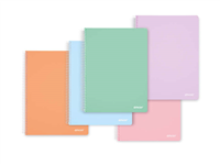 Ancor Classic Stripes Cuaderno Espiral Tamao Folio Cuadriculado 4X4mm - 80 Hojas 90Gr - Tapa De Plastico - Colores Pastel Surtidos