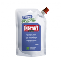 Instant Classic Cola Blanca 250Gr En Formato Polybag - Apto Para Uso Infantil Y O Domestico - Sin Disolventes - Color Blanco