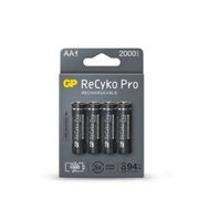 Gp Recyko Pro Pack De 4 Pilas Recargables 2100Mah Aa 1.2V - Precargadas - Ciclo De Vida: Hasta 1.500 Veces