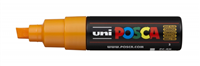 Posca Pc-8K Marcador De Pintura Base Al Agua - Punta Biselada Acrilica 8Mm - Linea Gruesa - Resistente A La Luz - No Permanente - Color Naranja Medio