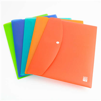 Oxford Urban A4 Sobre Portadocumentos De Plastico Rigido Translucido A4 - Capacidad Hasta 40 Hojas - Cierre De Broche - Colores Surtidos