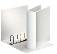 Esselte Carpeta Canguro Gama Basica 60Mm - Mecanismo 4 Anillas Mixtas - 2 Bolsillos Exteriores - A4 - Blanco