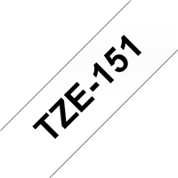 BROTHER-TZE151-CINTA-LAMINADA-COMPATIBLE-DE-ETIQUETAS-TEXTO-NEGRO-SOBRE-FONDO-TRANSPARENTE-ANCHO-24MM-X-8-METROSBRTZE151 8435490646766
