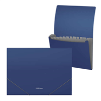 Erichkrause Matt Classic Carpeta Clasificador Con 12 Fundas A4 - Acabado Mate - Color Azul