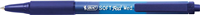 Bic Soft Feel Boligrafo Retractil - Punta Media De 1Mm - Cuerpo Translucido Con Grip - Color Azul