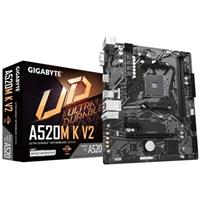 Gigabyte A520m K V2 Placa Base Amd A520 Am4 2X Ddr4 - Hdmi, M.2, Pcie, 4X Sata Iii, Usb, Rj-45, Vga, Micro-Atx