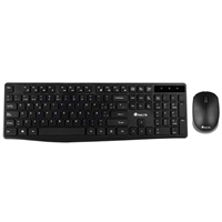 Ngs Teclado Y Raton Inalambricos De 2.4Ghz - Azerty Frances - 12 Teclas Multimedia - 1200 Dpi - Color Negro