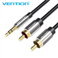 Vention Cable Estereo Jack 3.5 Macho A 2X Rca Macho - 3M - Color Negro