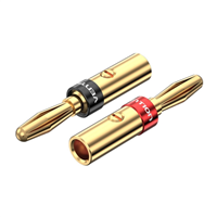 Vention Pack 2 Conector Altavoz Banana Baados En Oro
