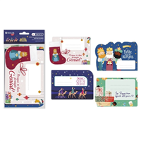 Bismark Pack De 4 Etiquetas Grandes Adhesivas Para Regalos - Tematica Reyes Magos - Diseos Surtidos - Espacio Para Escribir