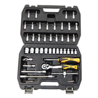 Blim Herramientas De 1 4 - Juego De Vasos Y Accesorios - 13 Vasos: 4, 45, 5, 55, 6, 7, 8, 9, 10, 11, 12, 13, 14Mm - Chicharra De 72 Dientes - Barras De Extension - Articulacion Universal - Mango Corredizo - Cabezales Para Mango Destornillador - Color