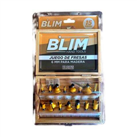 Blim Juego 15 Pcs Fresas 6Mm Para Madera