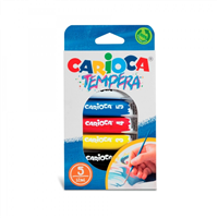 Carioca Pack De 5 Tubitos De Tempera De 12Ml - Colores Superlavables - Alto Poder Cubriente - Aplicable En Materiales Porosos - Colores Surtidos