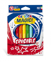 Carioca Magic Markers Pack De 10 Rotuladores Magicos Erasable - Tinta Magica Cambia De Color - Incluye Rotulador Magink Para Borrar - Punta Maxi Bloqueada Y Con Tapa Ventilada - Color Varios