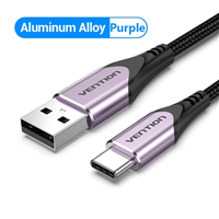 Vention Cable Usb-C 2.0 A Usb-A 3A 60W - 2M - Trenzado - Color Violeta