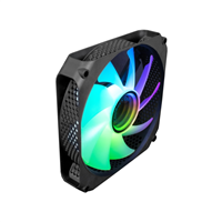 Coolbox Infinity Ventilador Argb - Efecto Tunel De Colores - Silencioso - Rodamiento Hidraulico - Color Negro