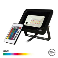 Elbat Foco Led Rgb 20W - Control Remoto - Ip65 - Ideal Para Exterior