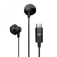 Energy Sistem Auriculares De Boton - Sonido Hd - Conexion Tipo C - Microfono Integrado - Control De Reproduccion - Cable 120 Cm - Packaging Reciclado - Color Negro