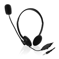 Ewent Auriculares De Chat Con Microfono Y Control De Volumen - Cable De 2M 1X Jack 3.5Mm 4 Pines - Color Negro