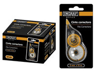 Ingraf Cinta Correctora En Seco 5Mmx12m - Correccion Rapida Y Limpia - Escritura Inmediata