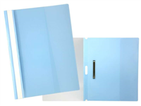 Yes Dossier Con Fastener Para 30 Hojas A4 - Portada Transparente, Trasera Azul - Fabricado En Polipropileno