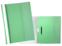 Yes Dossier Con Fastener Para 30 Hojas A4 - Portada Transparente, Trasera Verde - Fabricado En Polipropileno