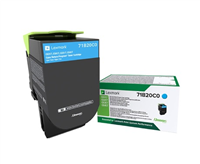 LEXMARK-CS317/CS417/CS517/CX317/CX417/CX517-CYAN-CARTUCHO-DE-TONER-ORIGINAL-71B20C071B20C0 734646641876