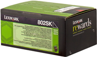 LEXMARK-CX310/CX410/CX510-NEGRO-CARTUCHO-DE-TONER-ORIGINAL-80C2SK0/80C2SKE/802SK80C2SK0 0734646481298