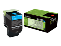LEXMARK-CX510-CYAN-CARTUCHO-DE-TONER-ORIGINAL-80C2XC0/80C2XCE/802XC80C2XC0 0734646481328