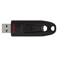 Sandisk Cruzer Ultra Memoria Usb 3.0 64Gb - Hasta 80Mb S De Transferencia - Color Negro (Pendrive)