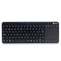 Ngs Tv Warrior Teclado Multimedia Inalambrico Con Touchpad 2.4 Ghz - Color Negro