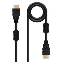 Nanocable Cable Hdmi V1.4 Con Ferrita Macho A Hdmi V1.4 Con Ferrita Macho 5M - Alta Velocidad - Color Negro
