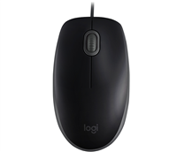 Logitech B110 Silent Raton Usb 1000Dpi - 3 Botones - Silencioso - Uso Ambidiestro - Cable De 1.80M - Color Negro