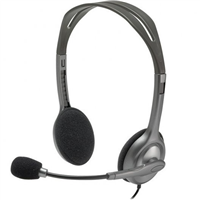Logitech H111 Auriculares Estereo Con Microfono - Microfono Giratorio - Diadema Ajustable - Jack 3.5Mm - Cable De 1.80M - Color Gris
