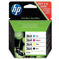 Hp 364 Pack De 4 Cartuchos De Tinta Originales - N9j73ae