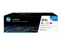 Hp Cc531a Cc532a Cc533a Pack De 3 Cartuchos De Toner Originales - 304A