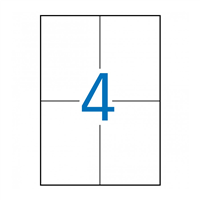 Apli Etiquetas Permanentes Blancas 105 X 148 Mm - 20 Hojas - Resistentes Intemperie