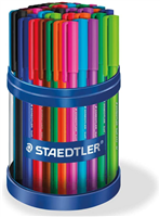 Staedtler Ball 432 Expositor De 50 Boligrafos De Bola - Trazo De 0.5Mm - Escritura Suave - Colores Surtidos