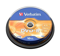 Verbatim Dvd-R 16X 4.7Gb (Tarrina 10 Uds)