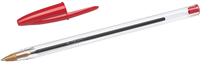 Bic Cristal Original Boligrafo De Bola - Punta Redonda De 1.0Mm - Trazo 0.4Mm - Tinta Con Base De Aceite - Color Rojo
