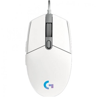 Logitech G203 Lightsync Raton Usb 8000Dpi - 5 Botones Programables - Iluminacion Rgb Lightsync - Uso Diestro - Cable De 2.10M - Color Blanco
