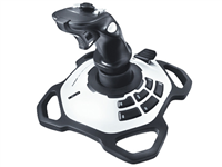 Logitech Extreme 3D Pro Joystick Usb - 12 Botones Programables - Disparador Rapido - Ergonomico - Base Solida Y Estable - Color Blanco Negro