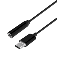Aisens Conversor Usb-C A Audio Estilo Apple - Usb-C M-Jack 3.5 H - 15Cm - Color Negro