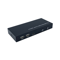 Aisens Conmutador Kvm Hdmi 4K@60Hz Usb 1U-2Pc Con Fuente Alimentacion - Color Negro